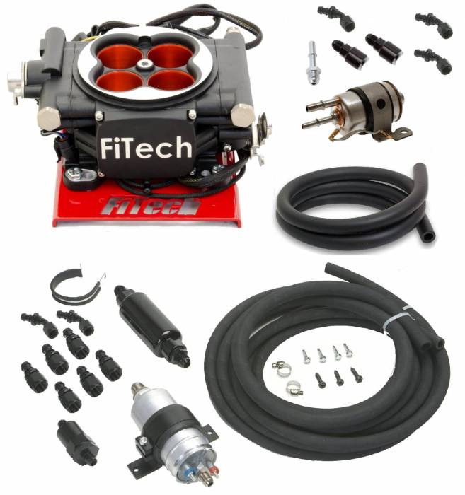 FiTech Fuel Injection - Fitech 31004 600HP (Power-Adder) Carb Swap EFI Master Package with In-Line Fuel Pump