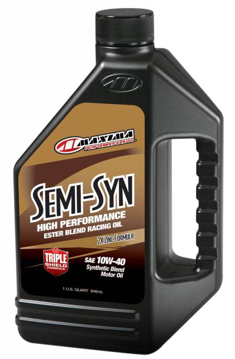 Maxima Racing Oils - Maxima Semi-Synthetic 10W40 Engine Oil 1 Quart MAX-39-34901B