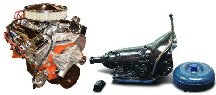 PACE Performance - Crate Engine with 700R4 Trans Combo by Pace Performance SBC 400/460HP Chrome Finish GMP-700R4BP400-1
