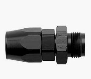 Fragola - Straight Hose End with AN Threads -6 Thread 9/16-18 (6), Black Fragola Direct Fit Hose Ends, 3000 Series 180106-BL