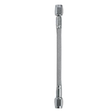Fragola - FRA311010 -  Fragola P.T.F.E. Braided Stainless Steel Hose Assembly with Clear Covering , - 3,  Straight x Straight, 10" Length
