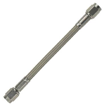 Fragola - FRA360010 - Fragola P.T.F.E. Braided Stainless Steel Hose Assembly (no covering) , - 4,  Straight x Straight, 10" Length