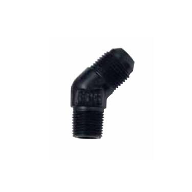 Fragola - FRA482303-BL - Fragola 45 Degree Adapter Male AN To Male Pipe,Black,3AN To 1/8" NPT