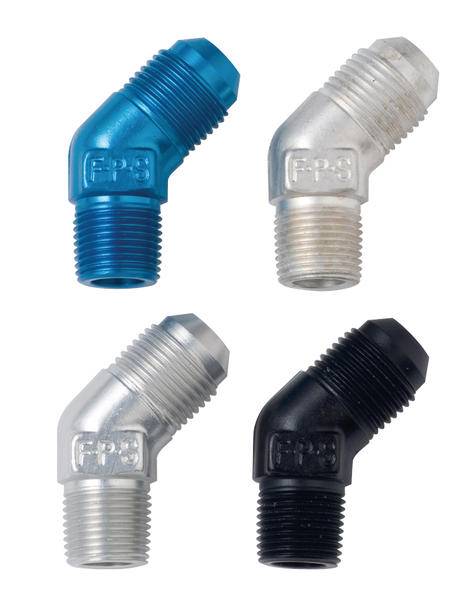 Fragola - FRA482303 -  Fragola 45 Degree Adapter Male AN To Male Pipe,Blue,3AN To 1/8" NPT