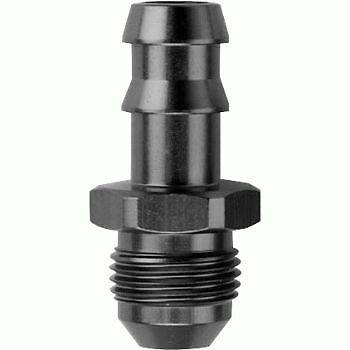 Fragola - -6 Male x 3/8" Hose Aluminum Barb to AN Adapter, Black Fragola 484106-BL