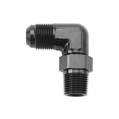 Fragola - FRA499103-BL - Fragola AN Swivel To Male Pipe 90 Degree Adapter,3AN To 1/8" NPT,Black