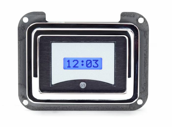 Dakota Digital - Dakota Digital VLK-40F-S-B - 1940 Ford Car Digital Clock, Silver Alloy Style Face, Blue Display