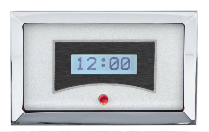 Dakota Digital - Dakota Digital VLK-57C-S-W - 1957 Chevy Car Digital Clock, Silver Alloy Style Face, White Display