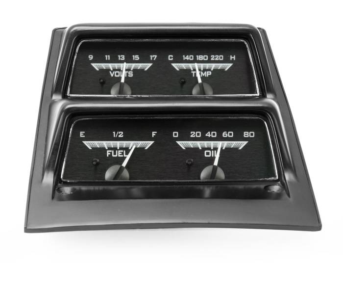 Dakota Digital - Dakota Digital VHX-69C-CAC-K-W - 1969 Chevy Camaro w/ Console Gauges VHX System, Black Alloy Style Face, White Display