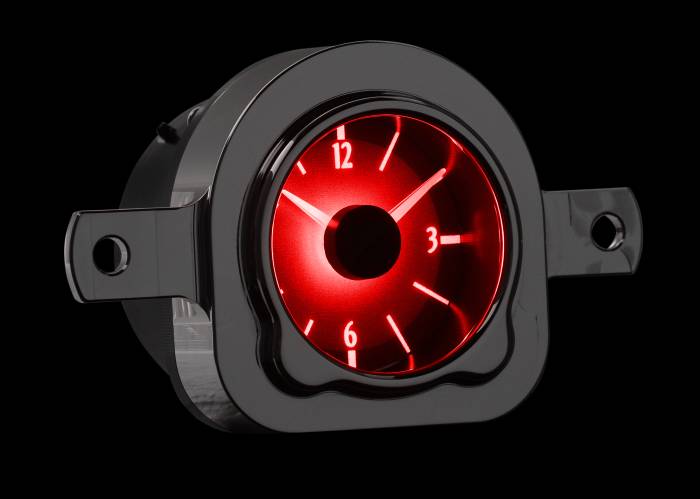 Dakota Digital - Dakota Digital VLC-51F-S-R - 1951 Ford Car Analog Clock, Silver Alloy Style Face, Red Display