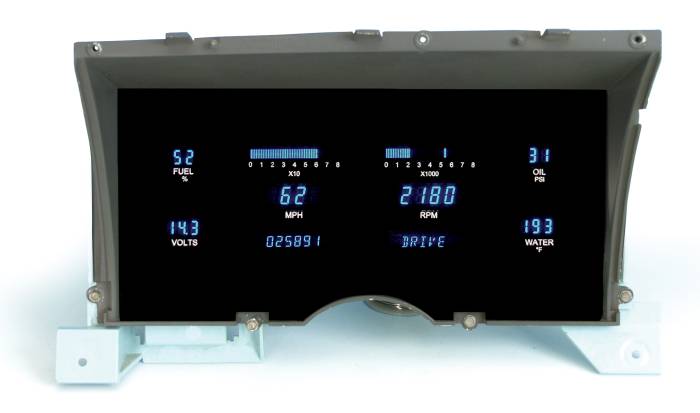 Dakota Digital - Dakota Digital VFD3-86C-S10-Z - 86-93 Chevy S-10 Instrument System w/Blue and Teal Lenses