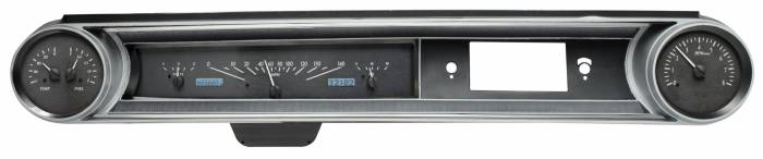 Dakota Digital - Dakota Digital VHX-65C-IMP-K-W - 1965 Chevy Impala VHX System, Black Alloy Style Face, White Display