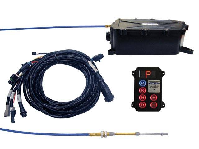 Powertrain Control Solutions - PCSA-GSM5005 - Gear Select Module Kit including Cable Drive and Black Anodized Push Button Shifter Remote Configured for Hard Wired Vehicle Speed and Brake Light