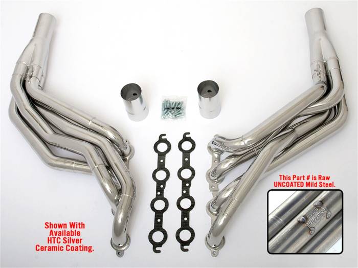 Hedman Hedders - Hedman Hedders LS IN '82-93 FORD FOX BODY HEADERS;1-7/8 X 2 IN. STEPPED LONG TUBE-UNCOATED 45880