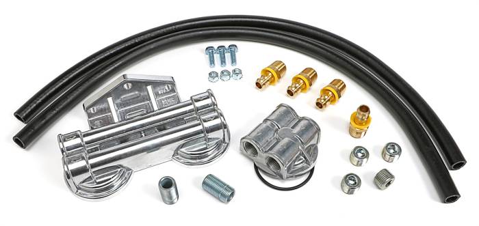 Trans-Dapt Performance  - Trans-Dapt Performance Products Dual Oil Filter Relocation Kit 1750