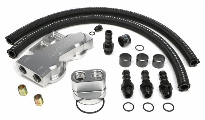 Trans-Dapt Performance  - Trans-Dapt Performance Products Dual Oil Filter Relocation Kit 3385