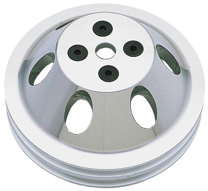 Trans-Dapt Performance  - Pulley, Water Pump 2 Groove; 55-68 Chevy 283-350, Short, Machined Aluminum Trans Dapt 9479