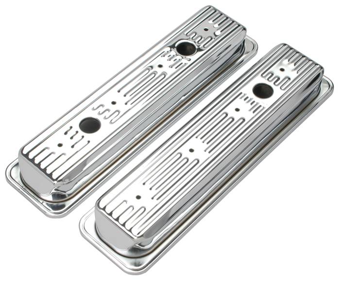 Trans-Dapt Performance  - Trans-Dapt Performance Products Chrome Plated Steel Valve Cover 9702