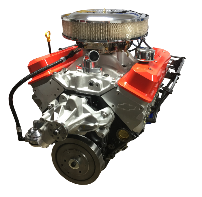 PACE Performance - Small Block Crate Engine by Pace Performance SP350 385HP with Orange Finish GMP-19433039-C5X