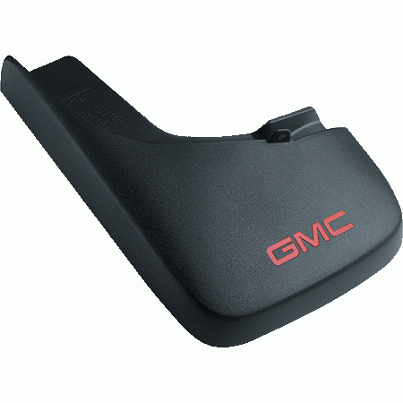 GM (General Motors) - 12499687 - GM Accessories - Custom Molded Splash Guards -  With Red Gmc Logo - 2004-2006 Gmc Canyon - Rear - W/O Factory Fender Flares -2 Pc. Set