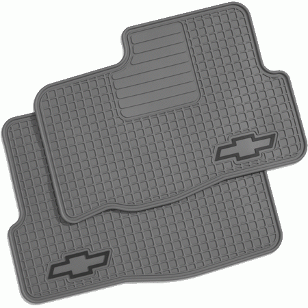 GM (General Motors) - 12497714 - GM Accessories Premium Rubber Floor Mats- 2002-2006 Chevy Trailblazer- Front- Pewter