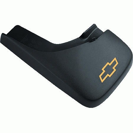 GM (General Motors) - 12499692 - GM Accessories - Custom Molded Splash Guards - With Gold Bowtie Logo - 2004-2006 Chevy Colorado -Front & Rear  - With Low Profile Factory Fender Flares -4 Pc. Set