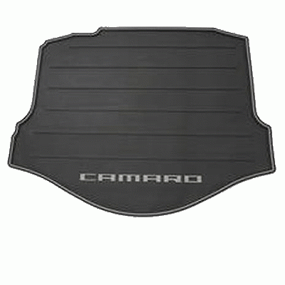 GM (General Motors) - 92222441 - Chevrolet Performance 2010-14 Camaro Coupe Cargo Area Floor Mat - Black With Camaro Logo