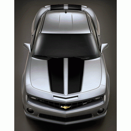 GM (General Motors) - 92225513 - Hood And Trunk Rally Stripe Kit, 2011-14 Camaro Coupe, Black