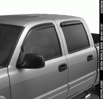 GM (General Motors) - 12498064 - GM Ventvisor Kit- 2002-2006 Chevy Trailblazer Ext & Gmc Envoy Xl, Xuv- Set Of 4- Smoke
