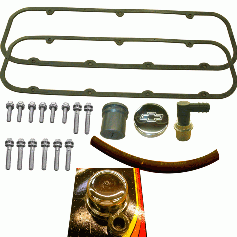 PACE Performance - PAC-1244-2 BBC Valve Cover Install Kit With Breather Holes
