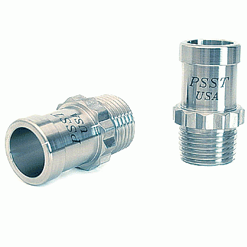 Performance Stainless Steel - Performance Stainless Steel 1014 Heater Bypass Hose Fitting, 12 Pt, 1/2" pipe thread