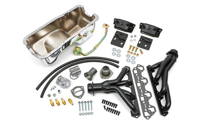 Trans-Dapt Performance  - Engine Swap In A Box Kit for SB Ford in 83-97 Ford Ranger with Uncoated Headers Trans-Dapt 97361