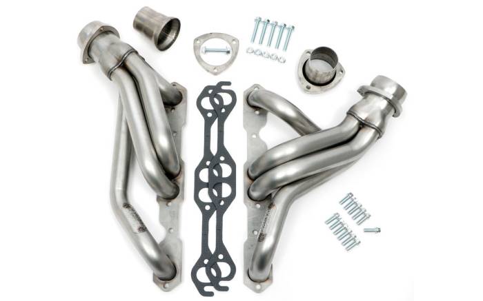 Hedman Hedders - HD62010 - Hedman Pro Touring, 67-87 C10/C20 Trucks And Suvs With Sb Chevy; 1-5/8" Tube Dia.; 3" Coll.; Mid-Length Design- Uncoated 304 Stainless Steel Headers