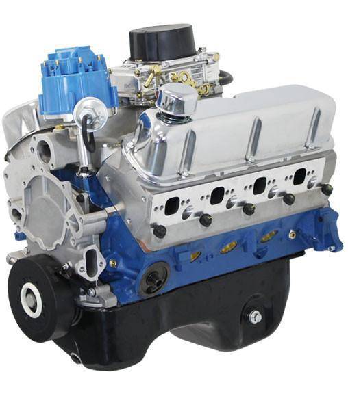 BluePrint Engines - BP3027CTC BluePrint Engines 302CI 370HP Crate Engine, Small Block Ford Style Dressed Longblock with Carburetor, Aluminum Heads, Roller Cam