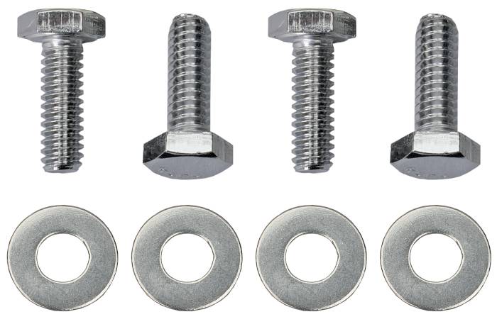 Trans-Dapt Performance  - TD9406 - 1/4"-20 x 1" Hex Head Valve Cover Bolts and Washers (set of 4)- Chrome