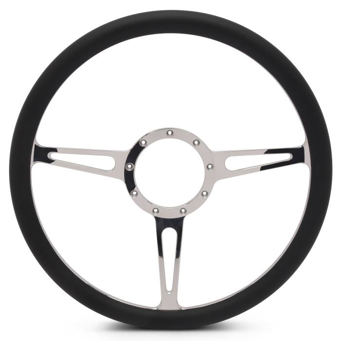 Eddie Motorsports - EMSMS140-35CL - Steering Wheel Classic 15"Clear/Blk Grip