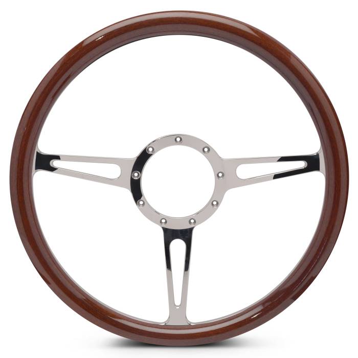 Eddie Motorsports - EMSMS140-35WCL - Steering Wheel Classic 15"Clcot/Wood Grp