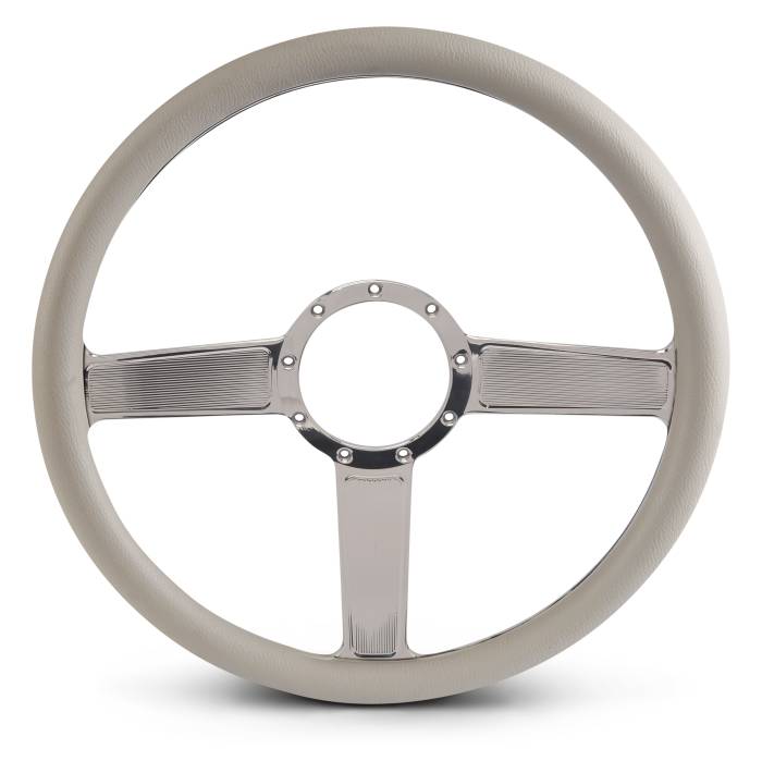 Eddie Motorsports - EMSMS140-38GP - Steering Wheel Linear 15"Pol/Grey Gri