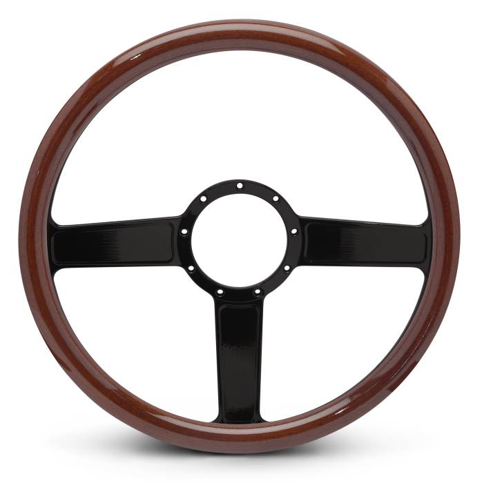 Eddie Motorsports - EMSMS140-38WBK - Steering Wheel Linear 15"Black/Wood Grip