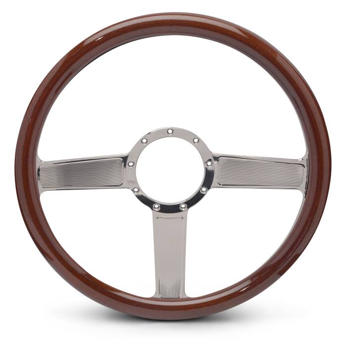 Eddie Motorsports - EMSMS140-38WCL - Steering Wheel Linear 15"Clrct/Wood Grip