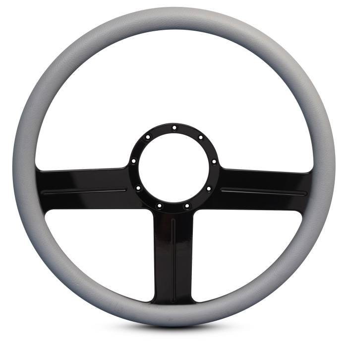 Eddie Motorsports - EMSMS140-39GBA - Steering Wheel G3 15"Blackano/Grey Grip