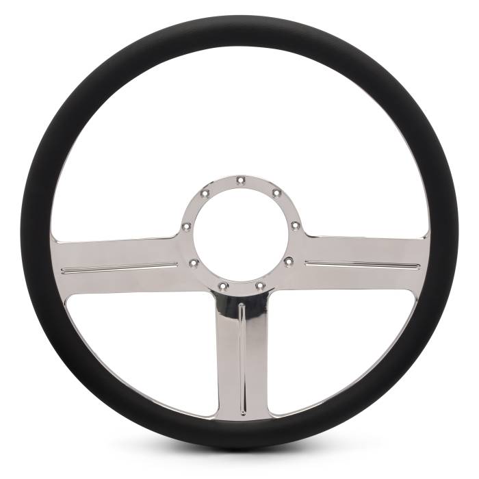 Eddie Motorsports - EMSMS140-39P - Steering Wheel G3 15"Pol/Blk Grip