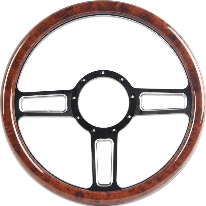 Eddie Motorsports - EMSMS140-54WHL - Steering Wheel Launch 14"Hilght/Wood Grp