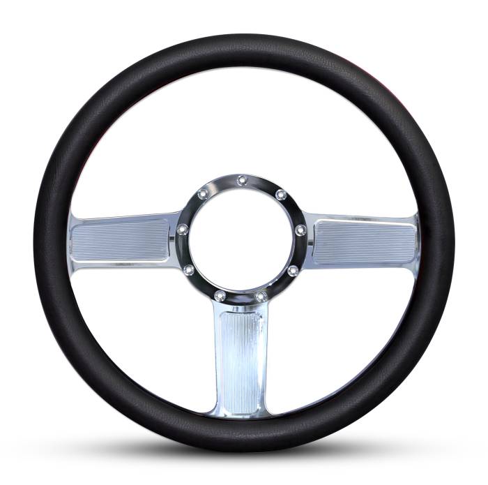Eddie Motorsports - EMSMS140-58CL - Steering Wheel Linear 14"Clrcoat/Blk Grp