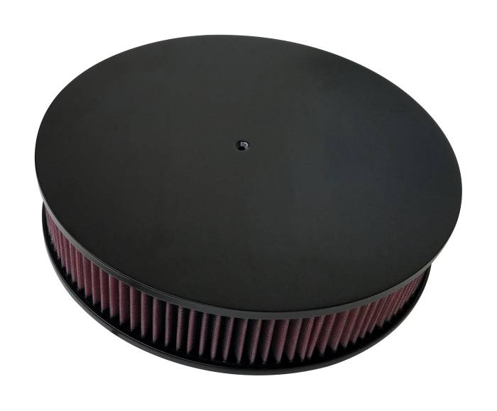 Eddie Motorsports - EMSMS215-65MB - Air Cleaner 14" Round Smooth Matte Blk