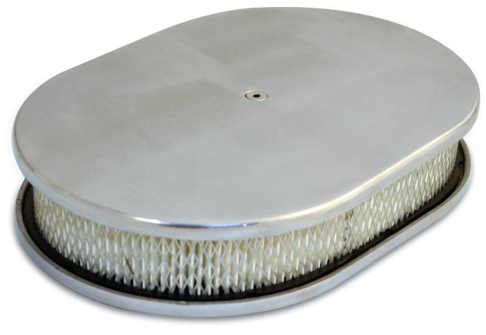 Eddie Motorsports - EMSMS215-70CL - Air Cleaner 15" Oval Smooth Clear Coat