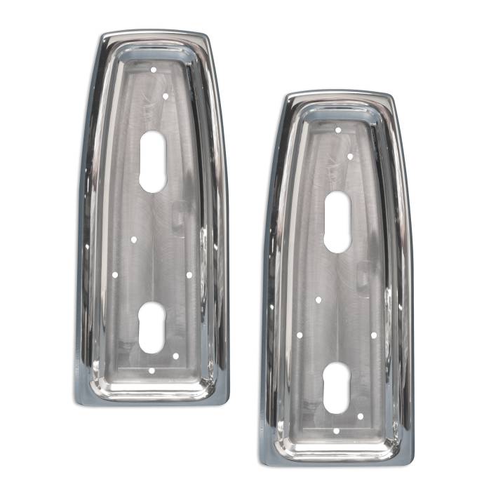 Eddie Motorsports - EMSMS275-48CL - Taillight Bezels(Pr)66-67 Nova Clearcoat