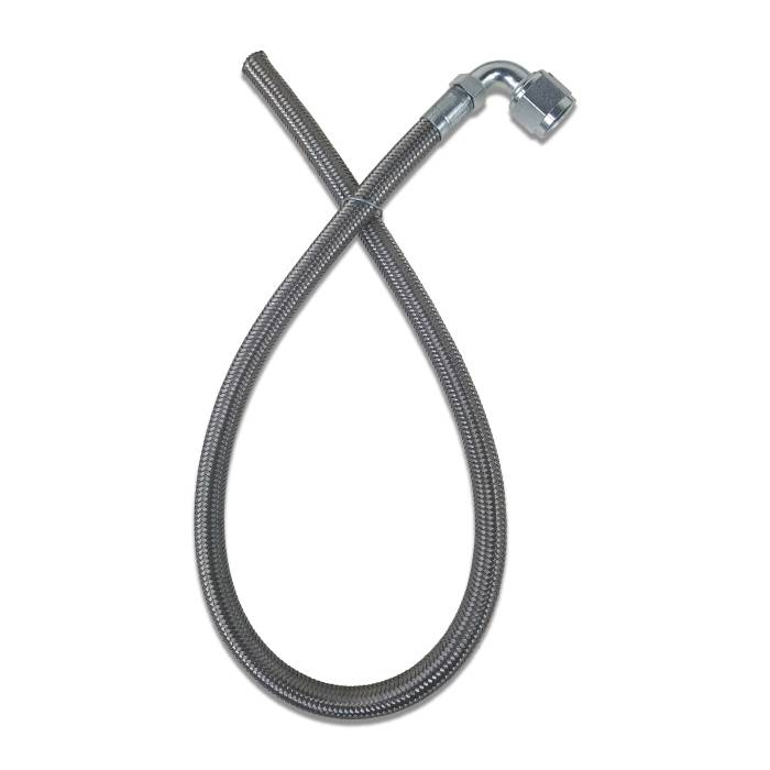 Eddie Motorsports - EMSMSPS-108-28 - Ps Hose -8 90 Deg(1 End Only) Steel 28"