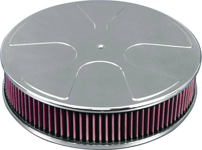 Eddie Motorsports - EMSMS215-68P - Air Cleaner 14" Wheel Style Polished