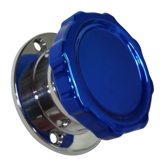 Eddie Motorsports - EMSMS108-25B - Valve Covr Screwin Cap&Bung Contur Blue